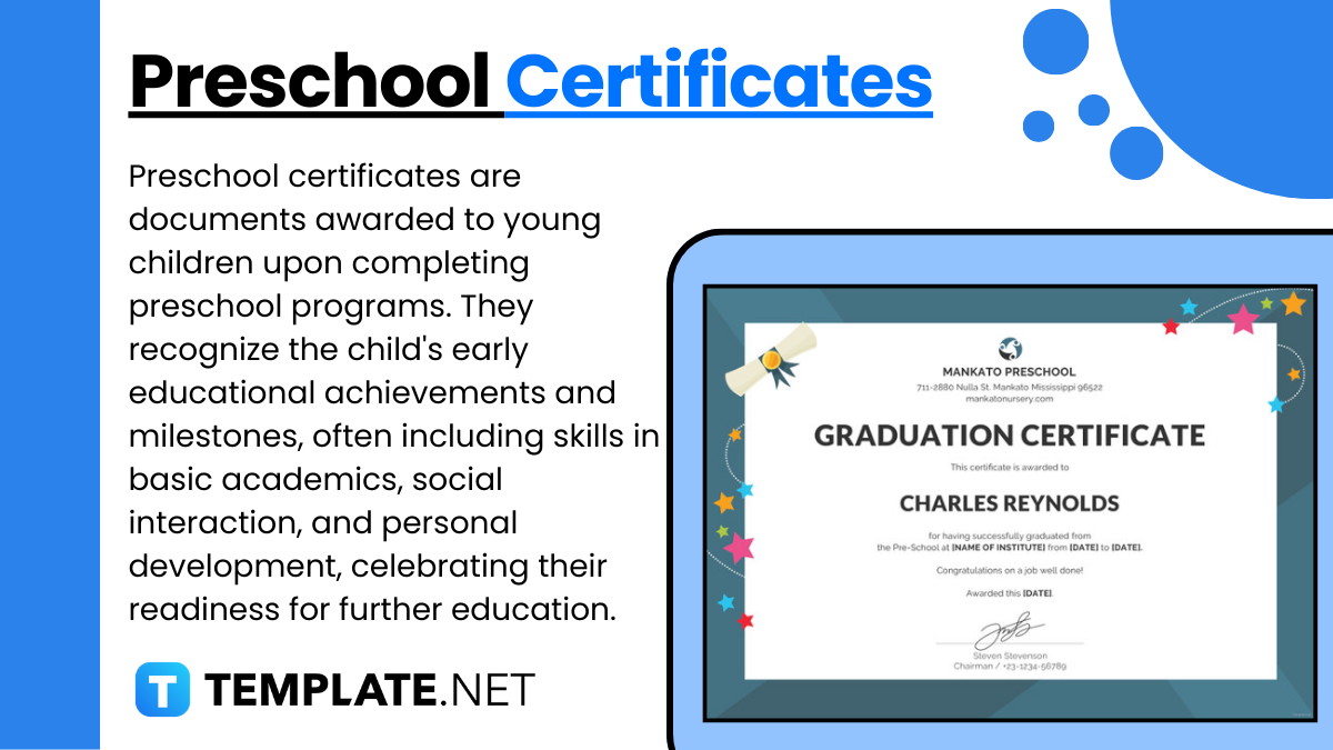 Free 16 Preschool Certificate Templates In PDF Word PSD Ai DOC Publisher InDesign Apple Pages