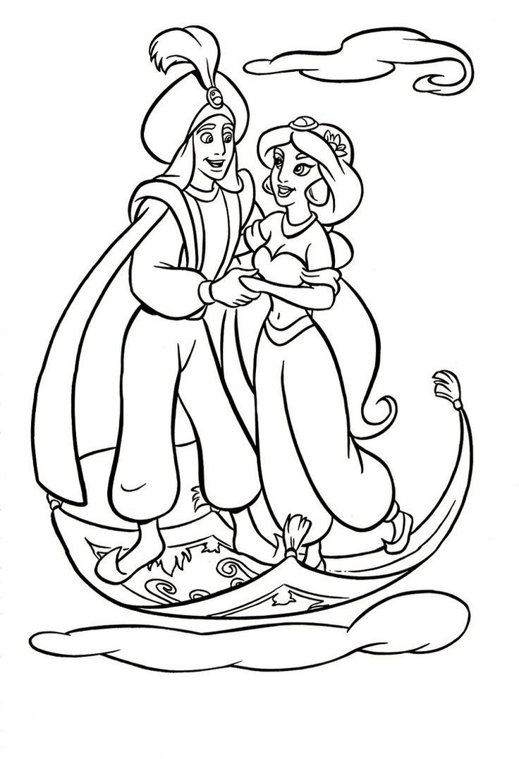 Free Aladdin Coloring Pages PDF For Kids Coloringfolder