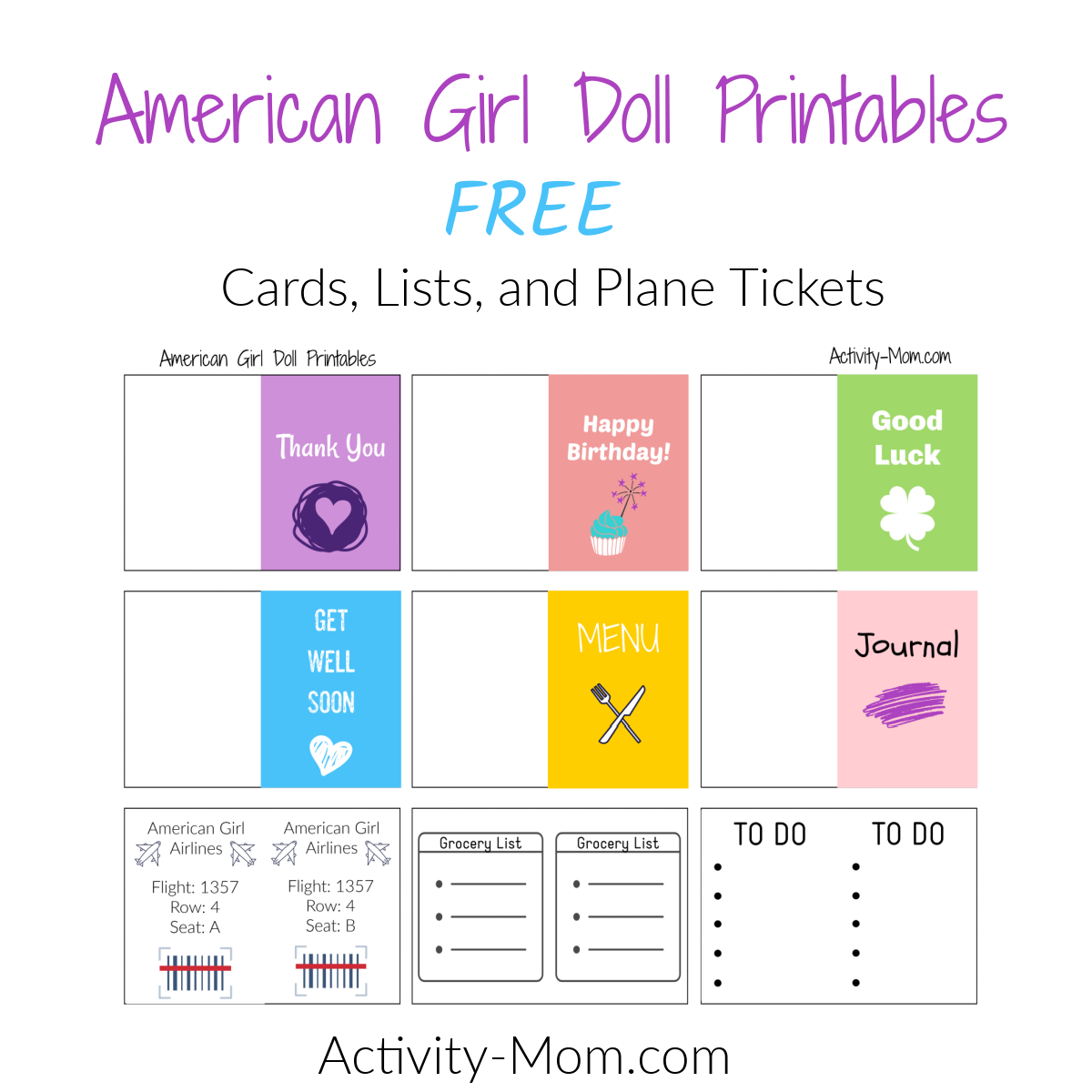 Free American Girl Doll Printables The Activity Mom