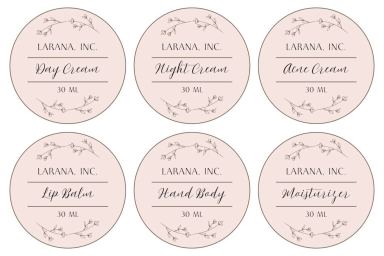Free And Customizable Circle Sticker Templates