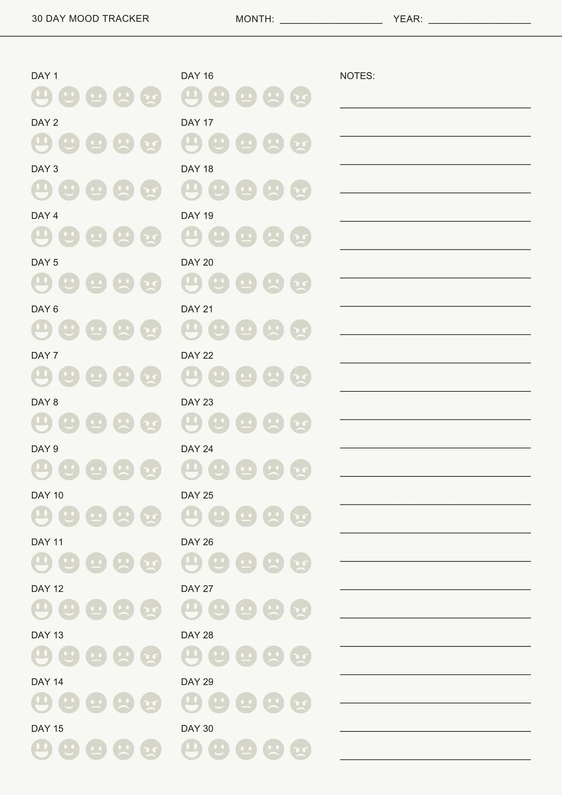 bullet journal mood tracker printable bullet journal mood tracker printable