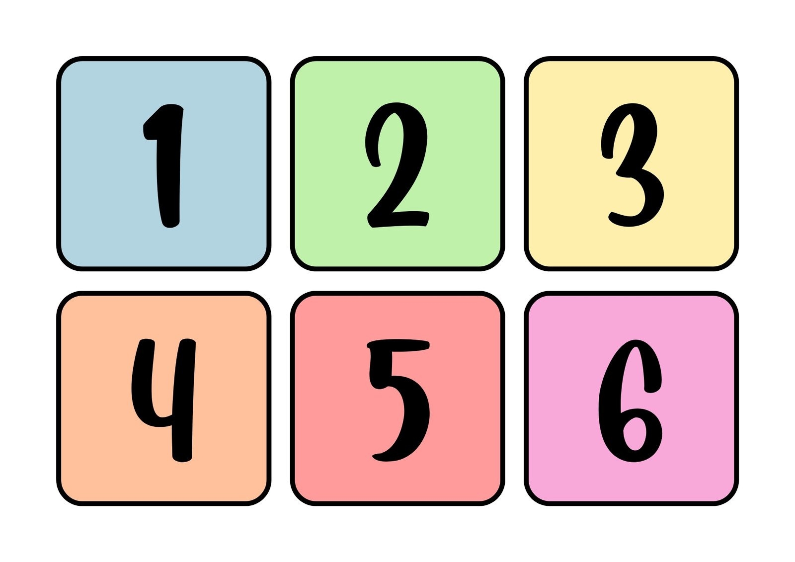 large printable numbers 1-10