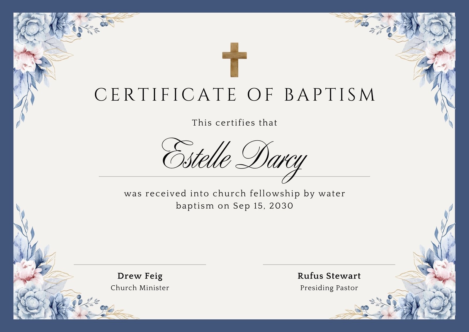 Free Custom Printable Baptismal Certificate Templates Canva Free Custom Printable Baptismal Certificate Templates Canva