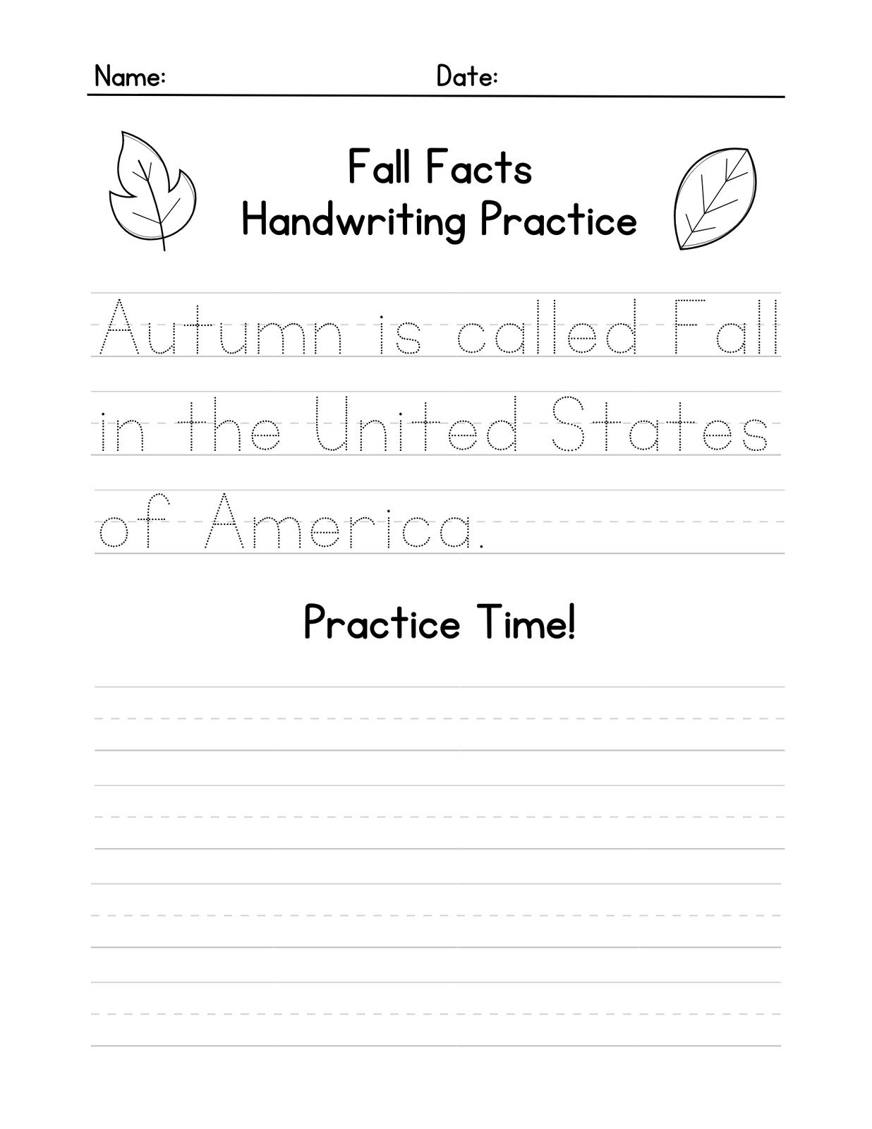 writing practice worksheets