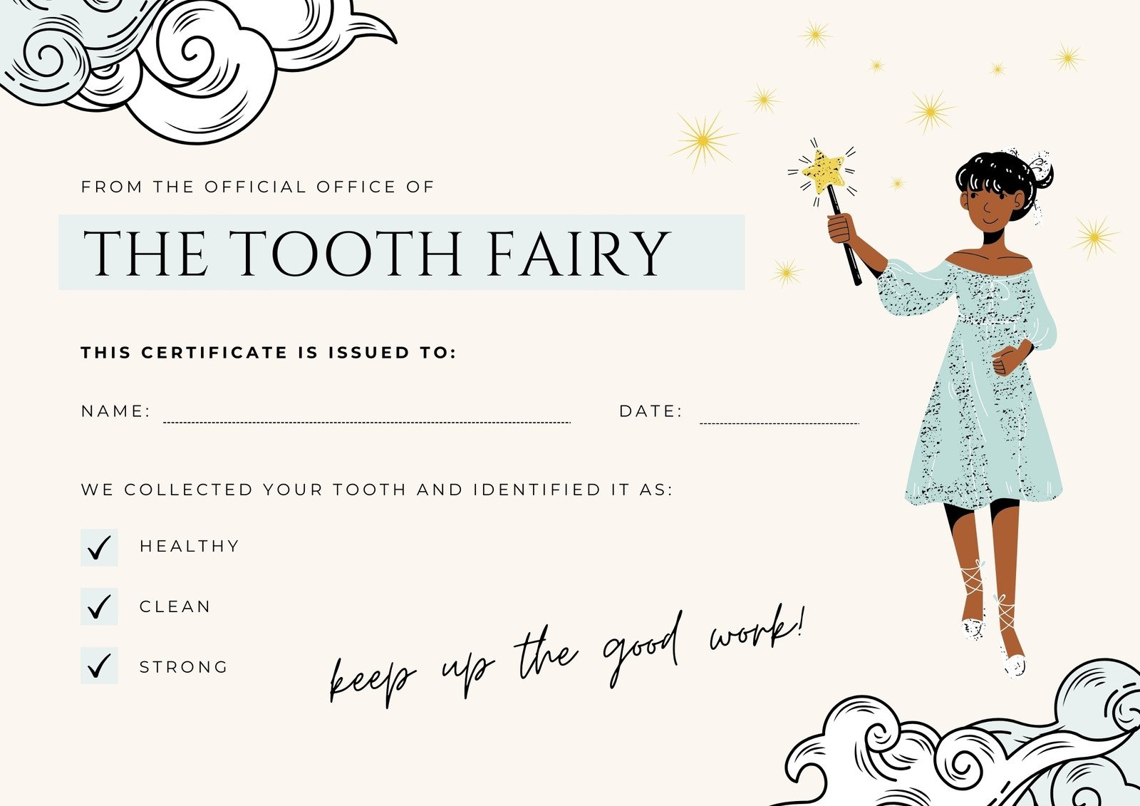 Free Customizable Tooth Fairy Certificate Templates Canva Free Customizable Tooth Fairy Certificate Templates Canva