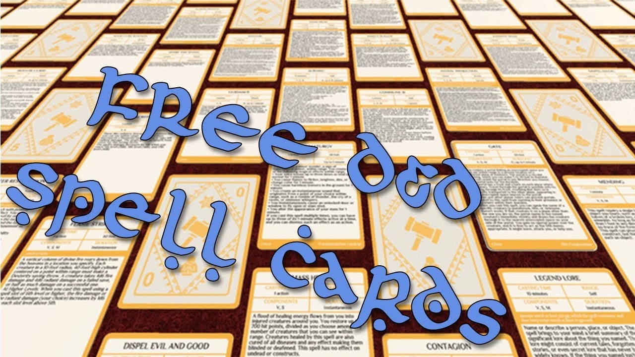 d&d printable spell cards