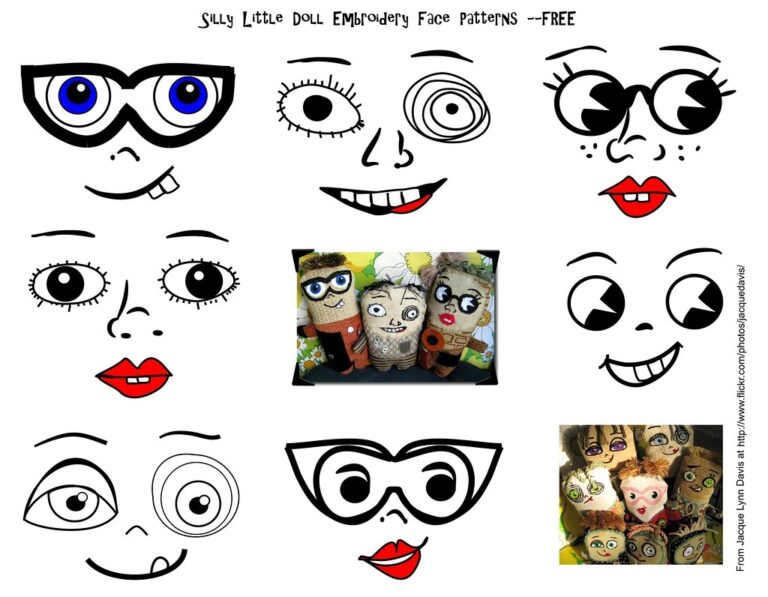 Free Doll Face Patterns Here Are Some Of The Doll Faces I Flickr