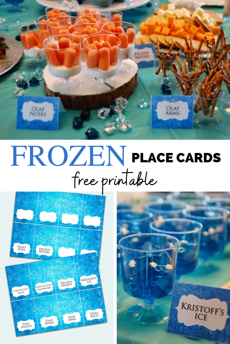 FREE Download Disney Frozen Place Cards And Food Tents Rambling Renovators