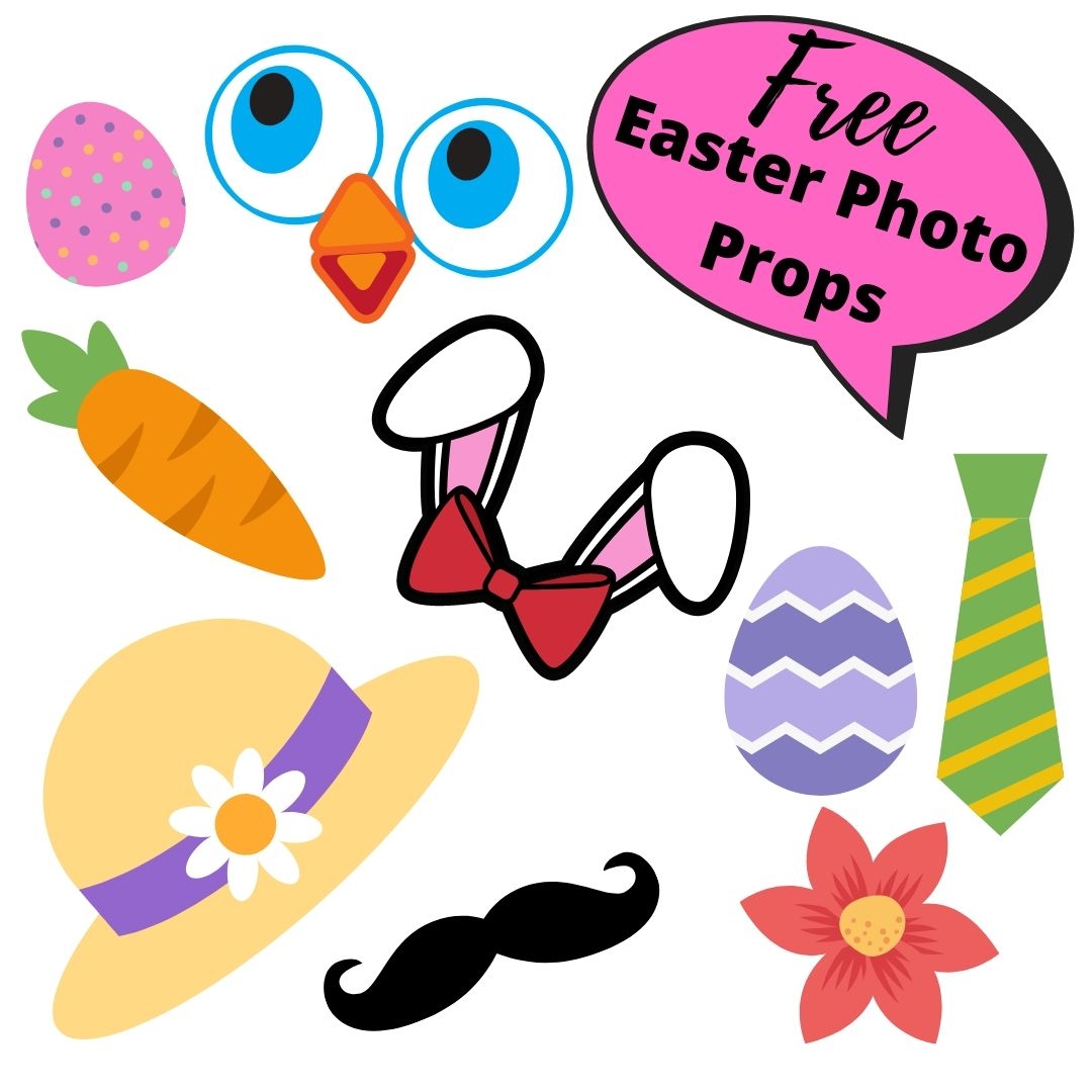 Free Easter Photo Props Fun Sensory Play