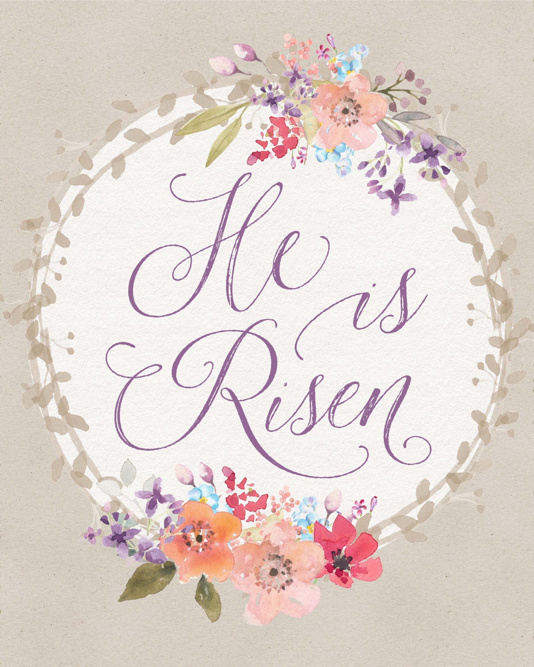 Free Easter Printable From Www TeepeeGirl He Is Risen Free Easter Printable From Www TeepeeGirl He Is Risen