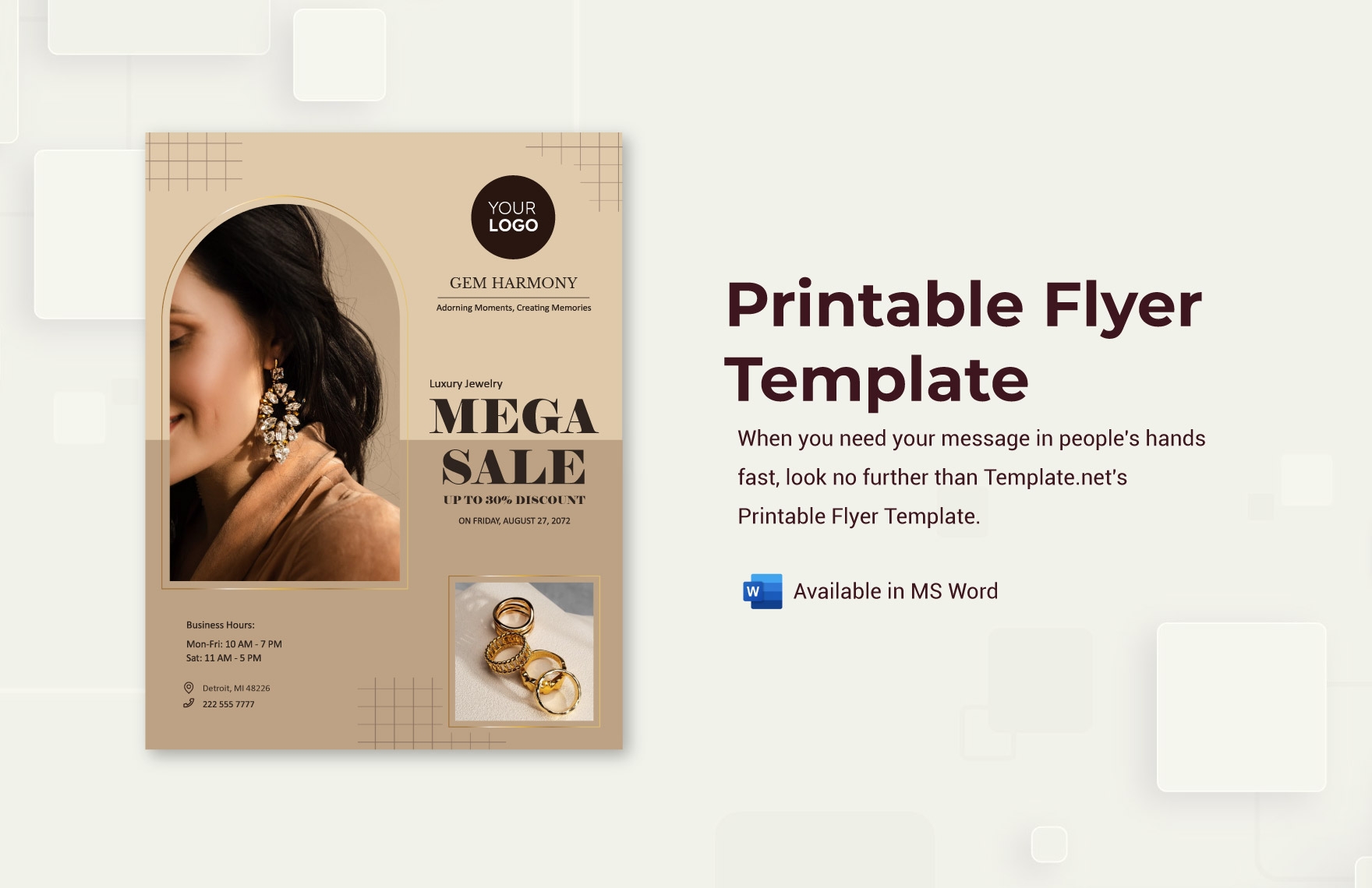 free printable flyer templates word