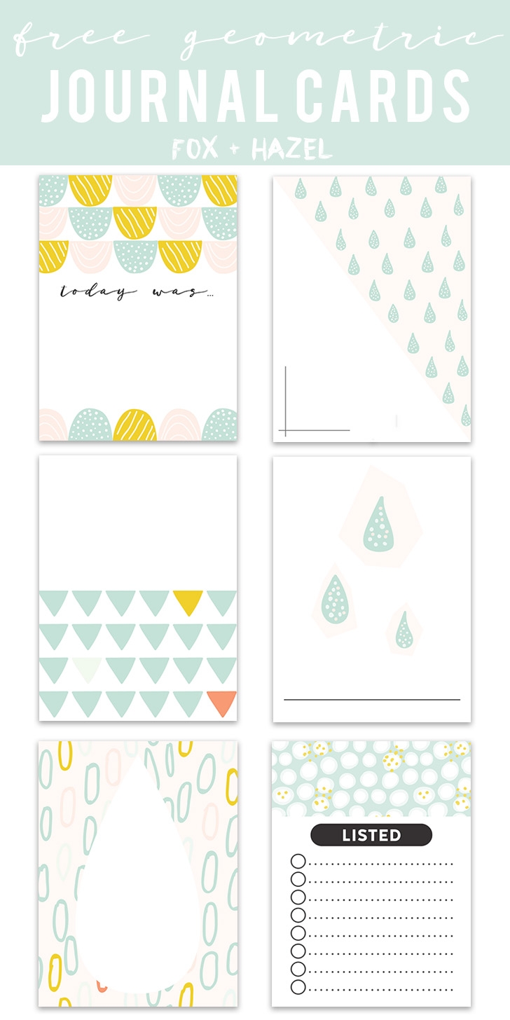 free printable journaling cards