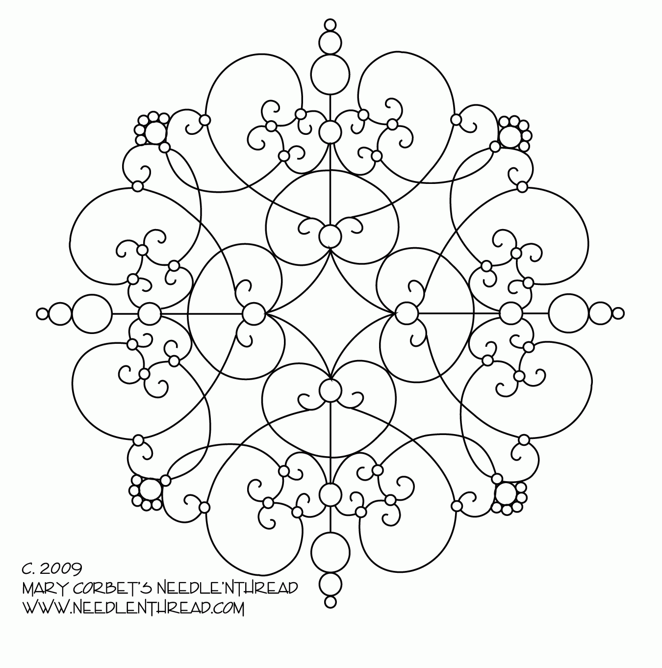 Free Hand Embroidery Pattern Another Scrolly Medallion NeedlenThread Free Hand Embroidery Pattern Another Scrolly Medallion NeedlenThread