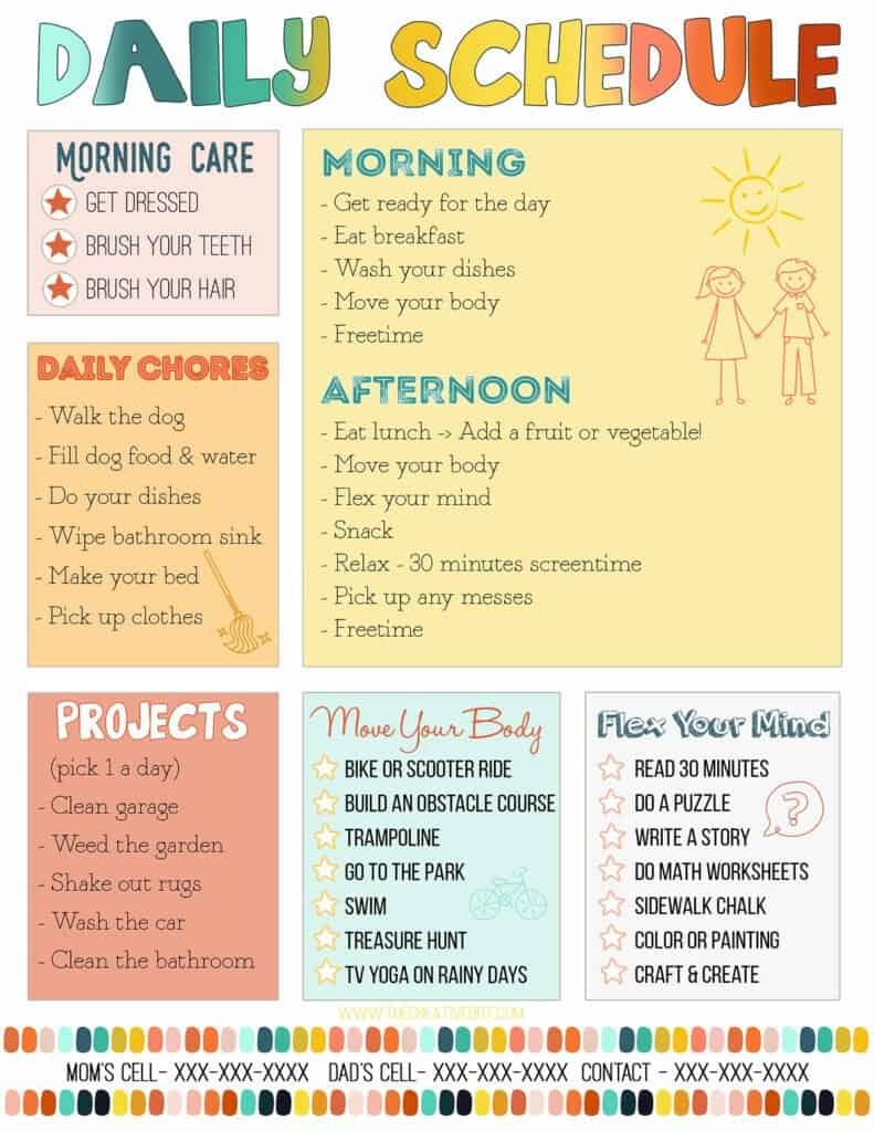 children's routine charts free printable children's routine charts free printable