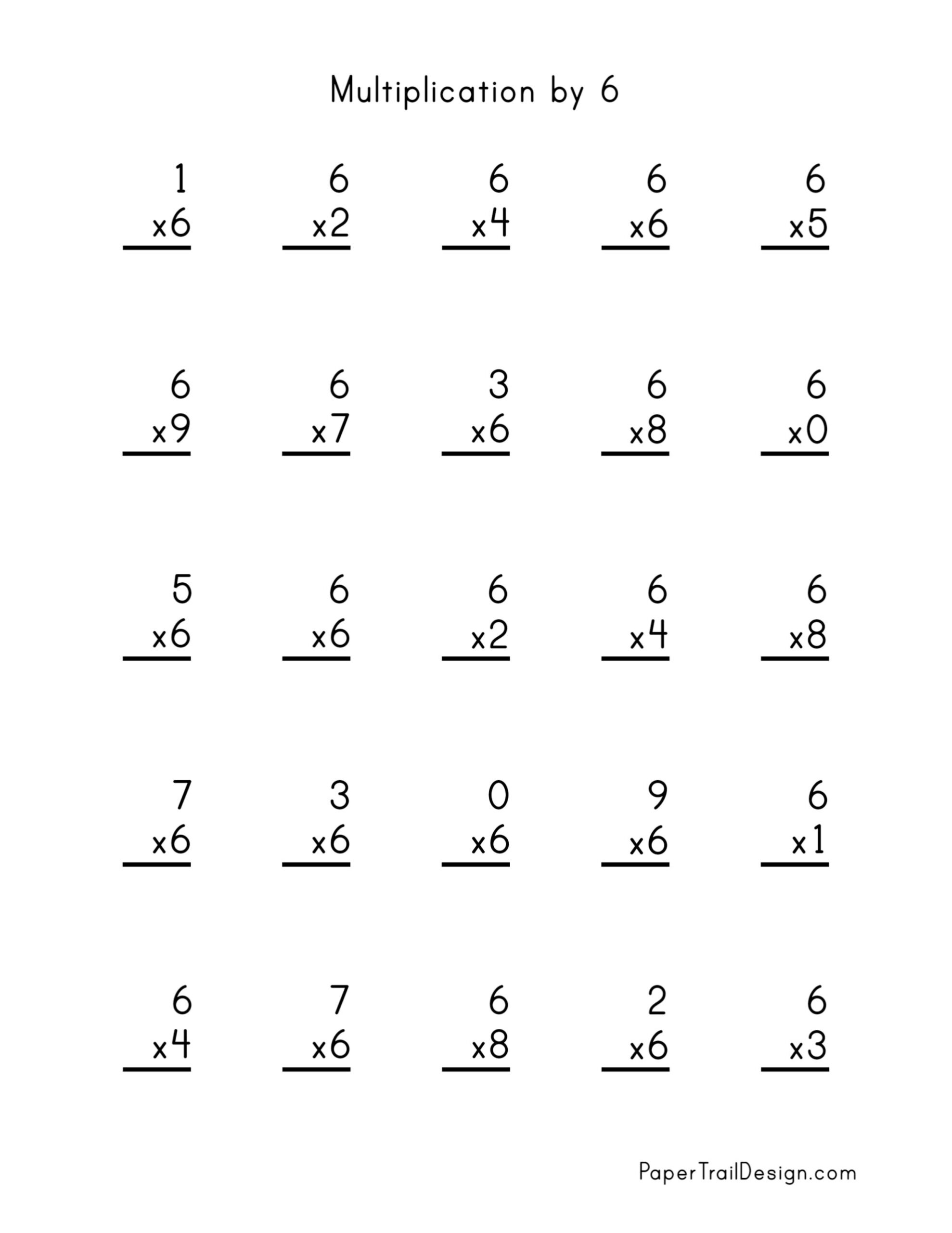 printable multiplication worksheets