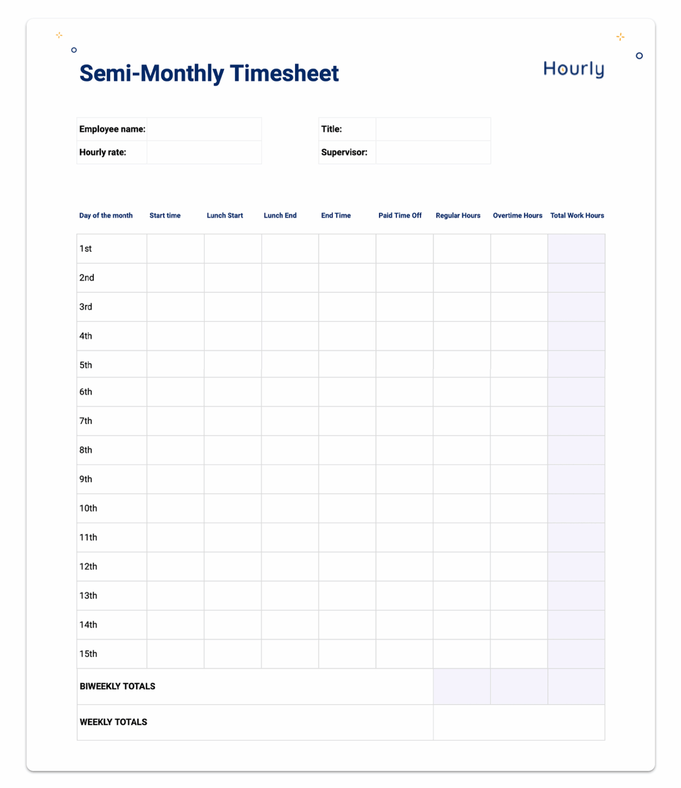 free printable monthly timesheet template free printable monthly timesheet template