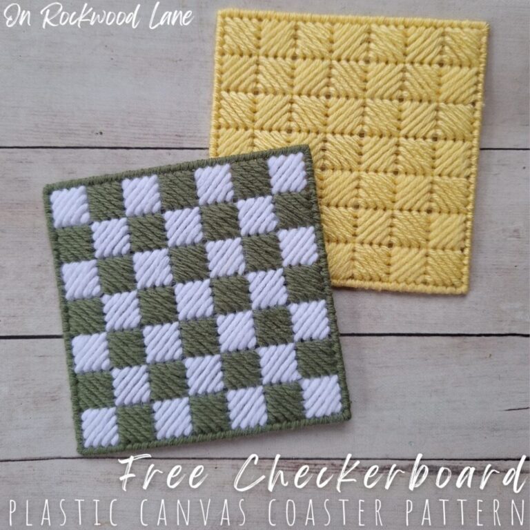 Free Plastic Canvas Checkerboard Coaster Pattern