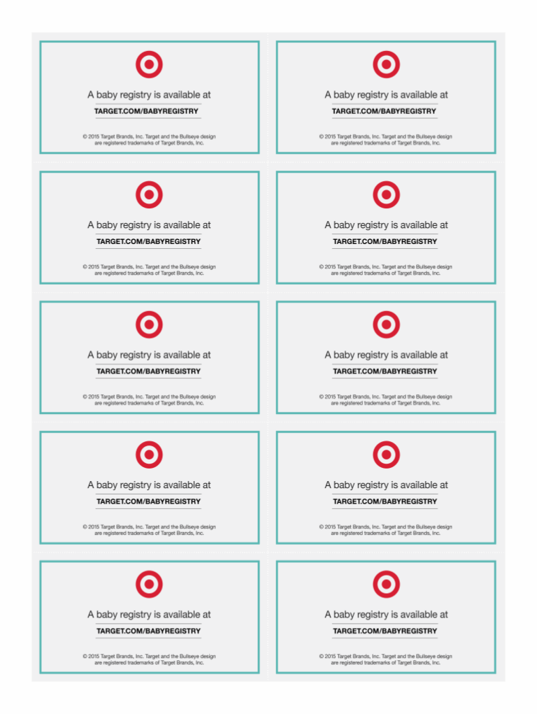 Free Printable Baby Registry Insert Cards Discount