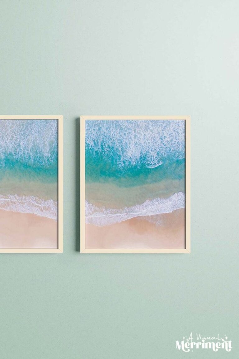 Free Printable Beach Wall Art Aerial Shoreline Prints Kids Crafts DIYs Parties Planning Home Decor