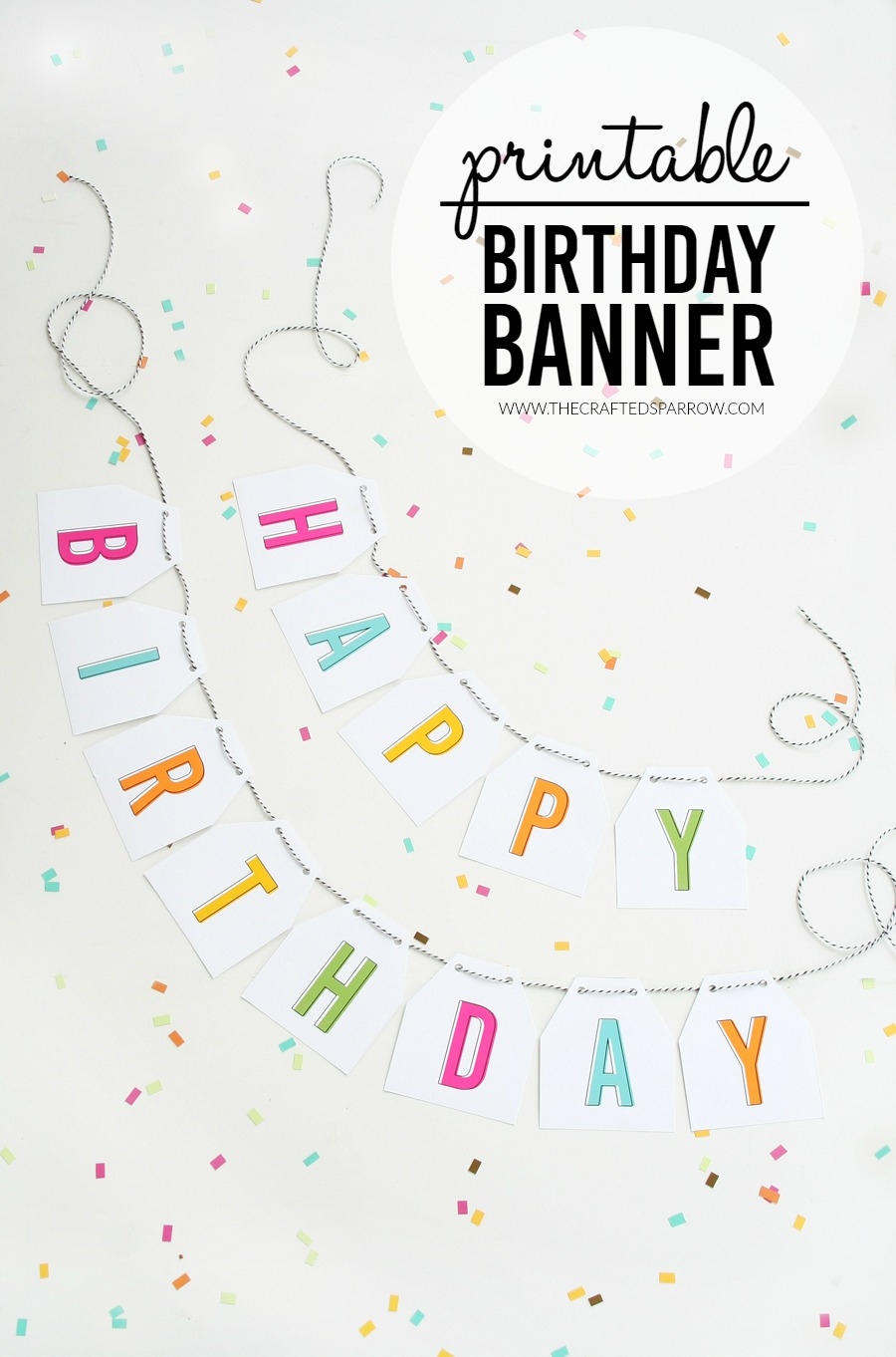 happy birthday banner printable