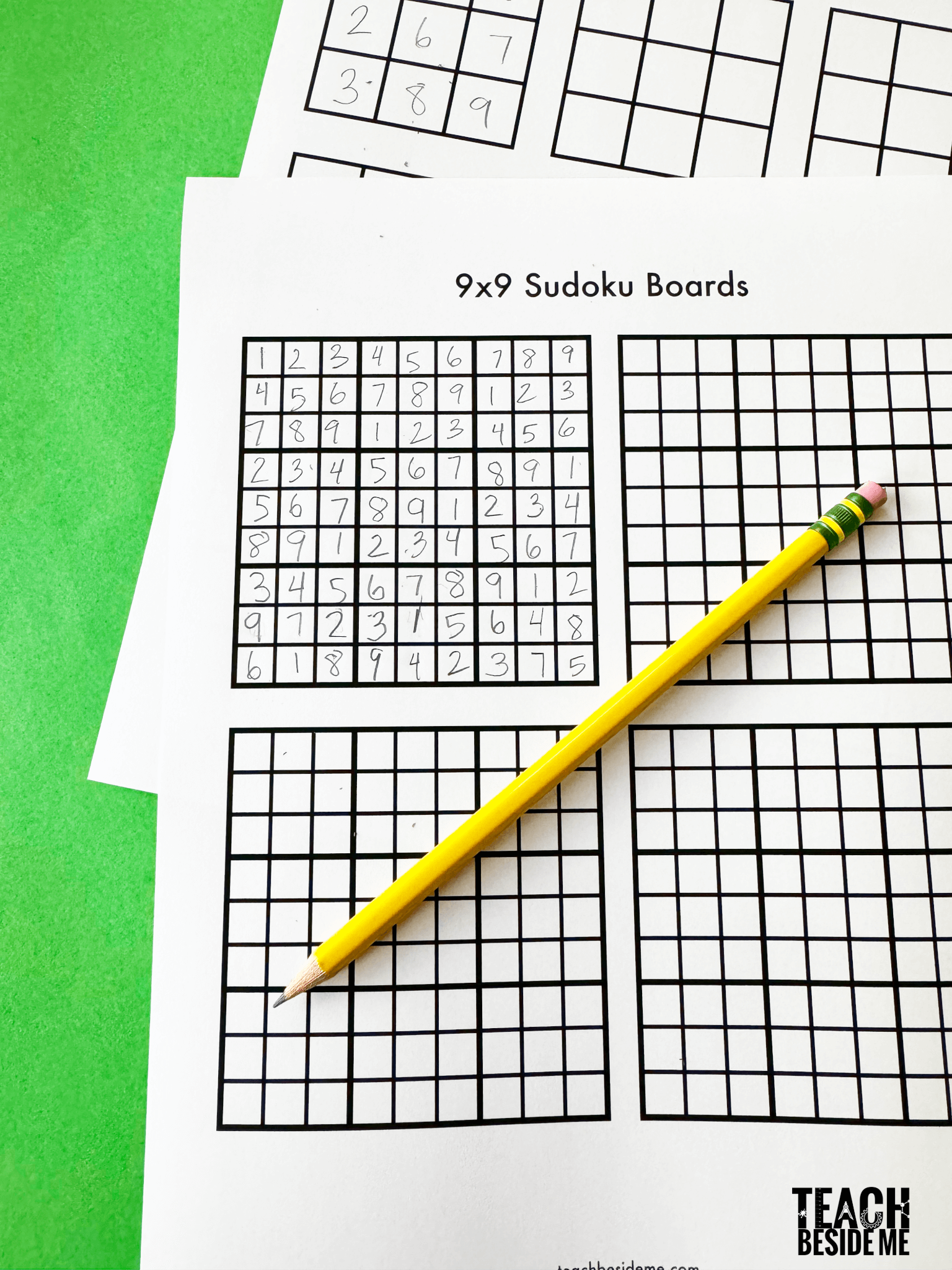 Free Printable Blank Sudoku Grids Teach Beside Me Worksheets Library