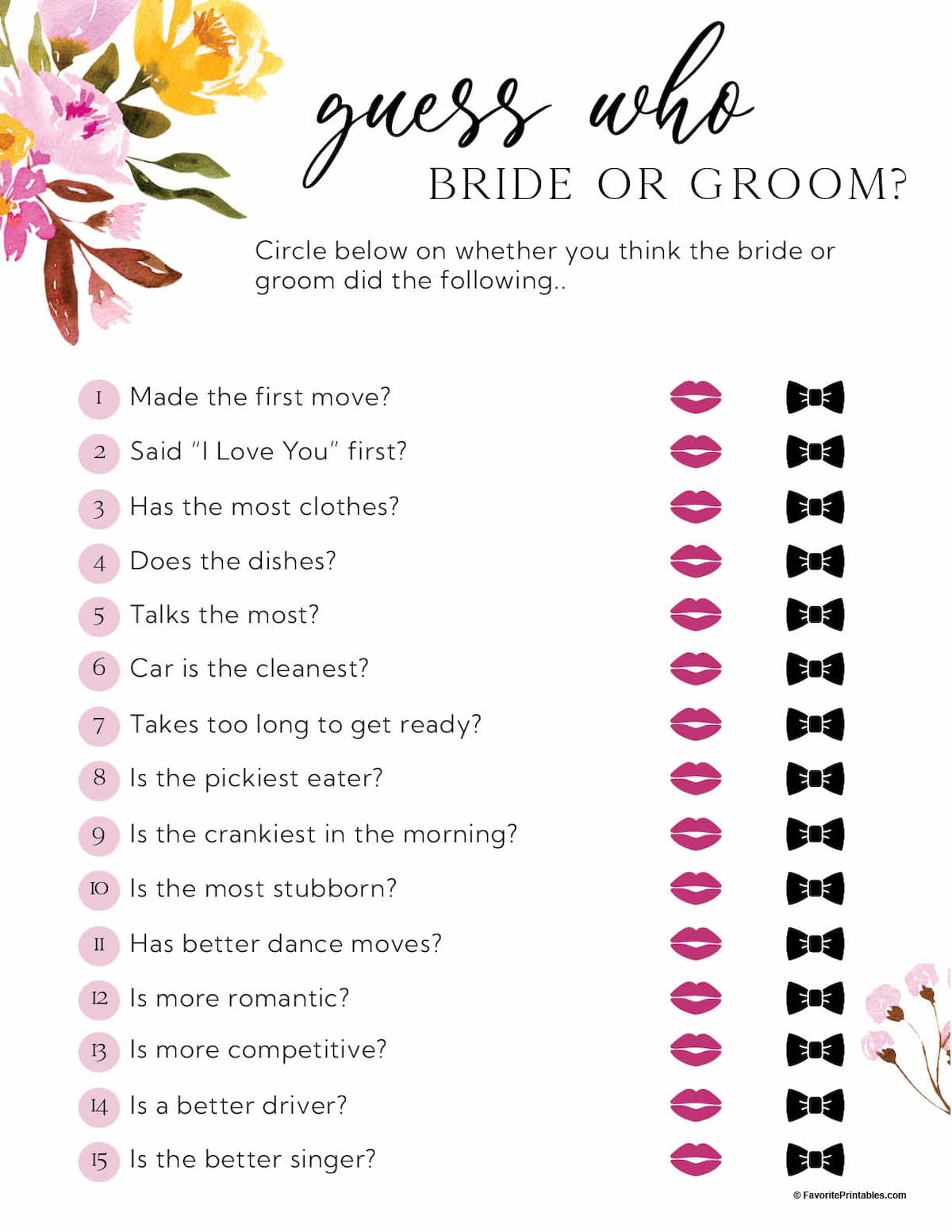 Free Printable Bridal Shower Games Favorite Printables Free Printable Bridal Shower Games Favorite Printables