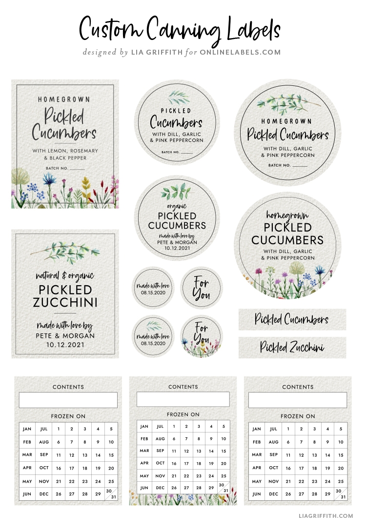 Free Printable Canning Labels Lia Griffith Free Printable Canning Labels Lia Griffith