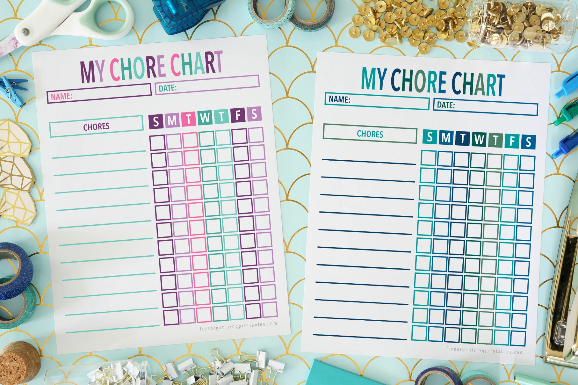free printable chore charts