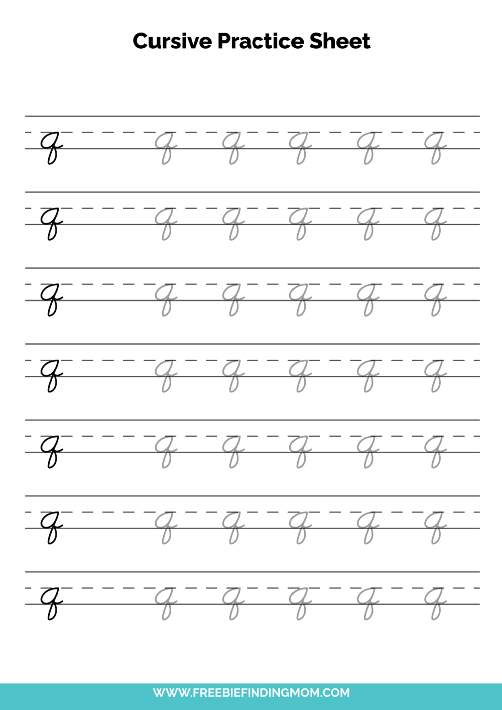 free printable cursive handwriting worksheets