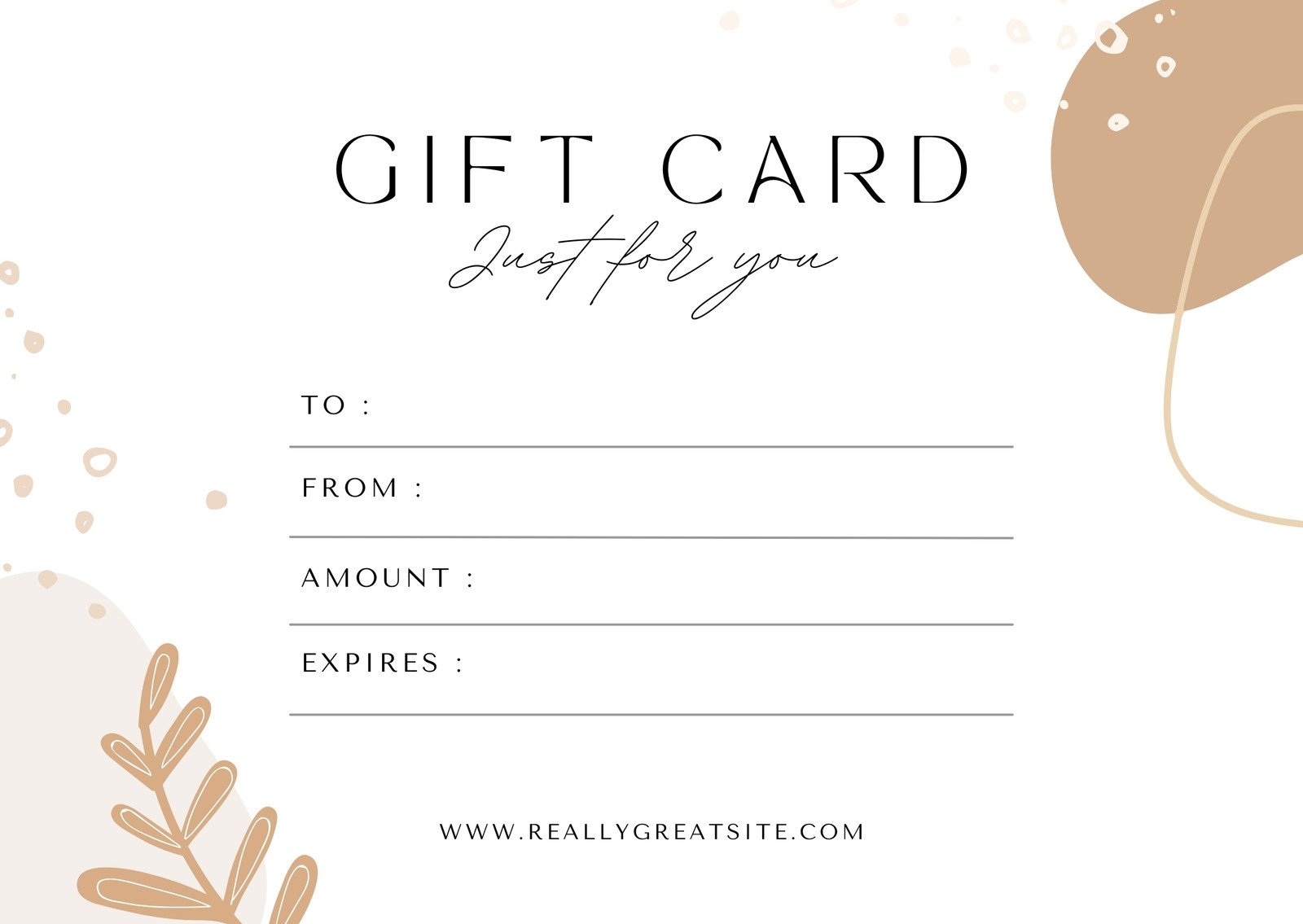 free printable gift certificate