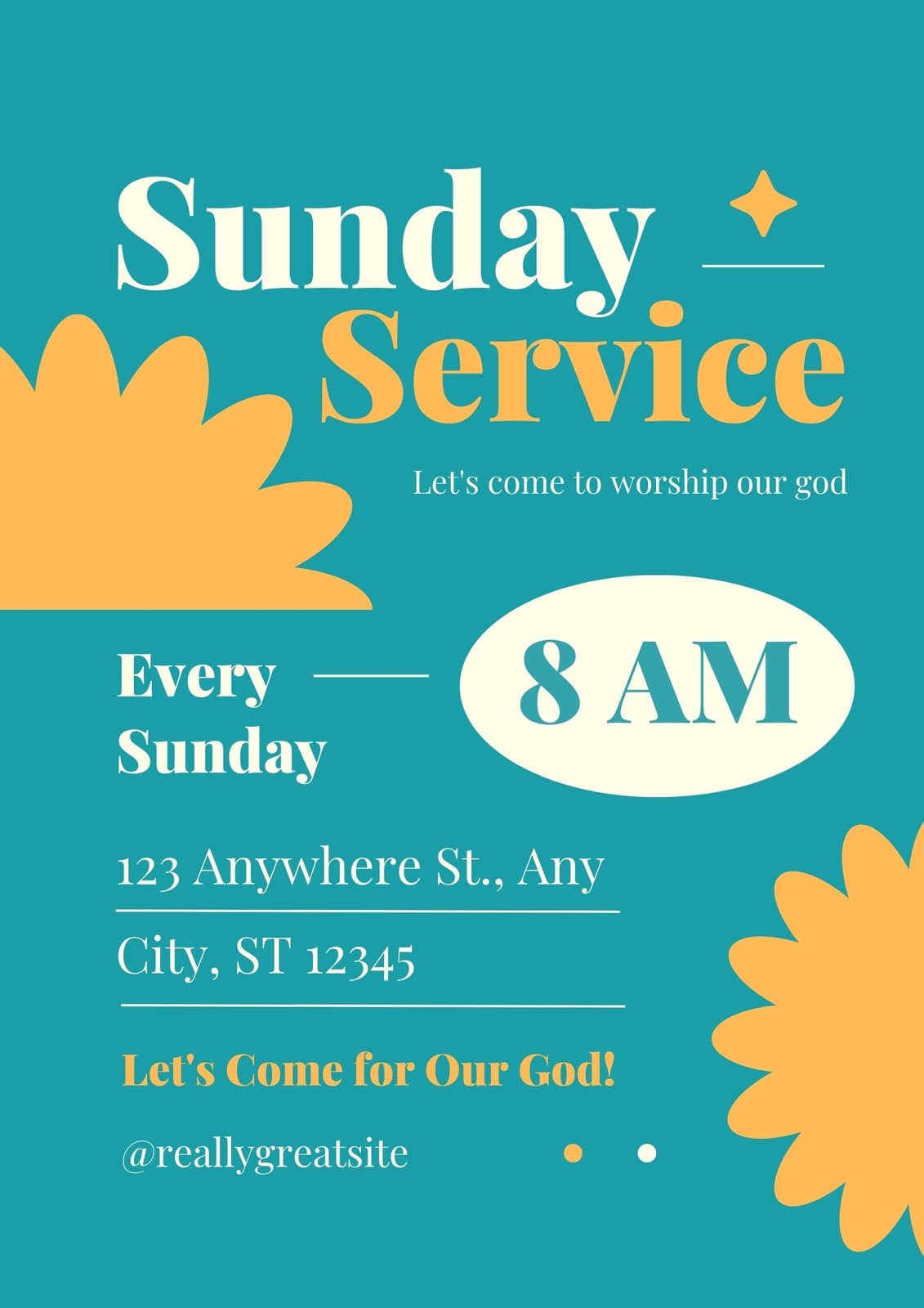 Free Printable Customizable Church Flyer Templates Canva