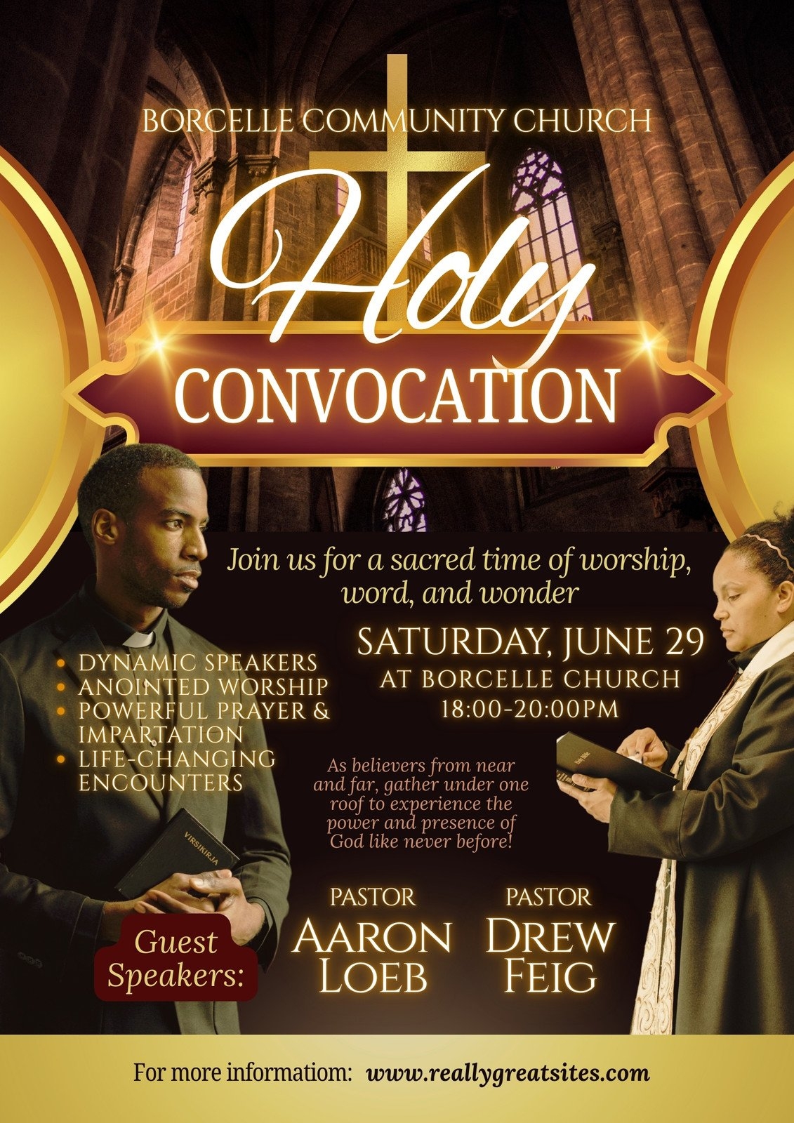 Free Printable Customizable Church Flyer Templates Canva