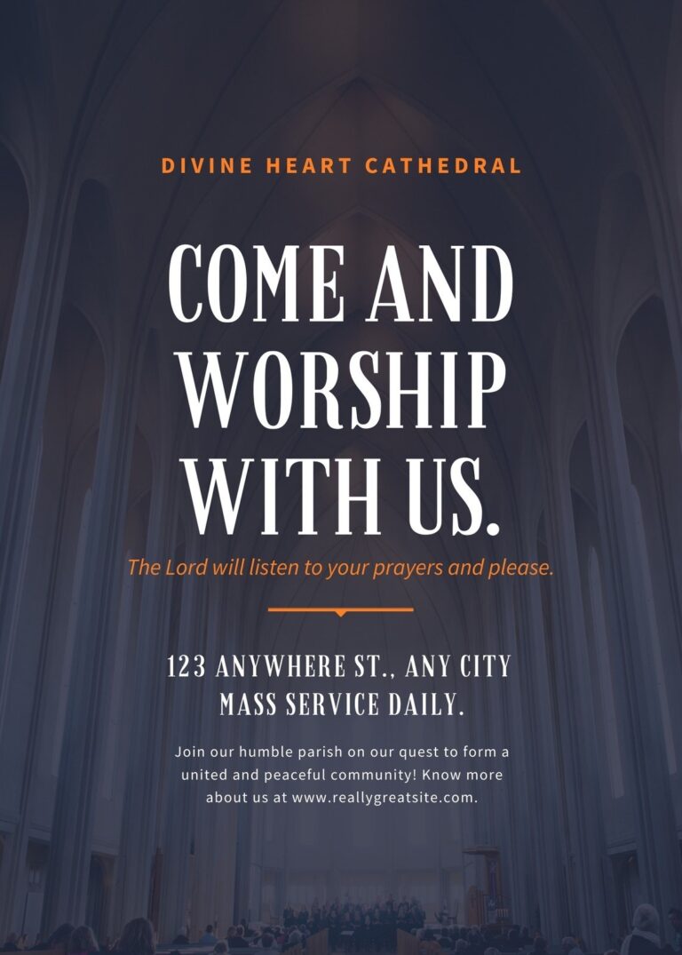 Free Printable Customizable Church Flyer Templates Canva