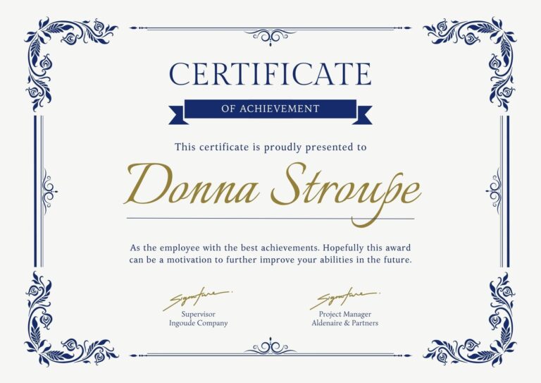Free Printable Customizable Course Certificate Templates Canva