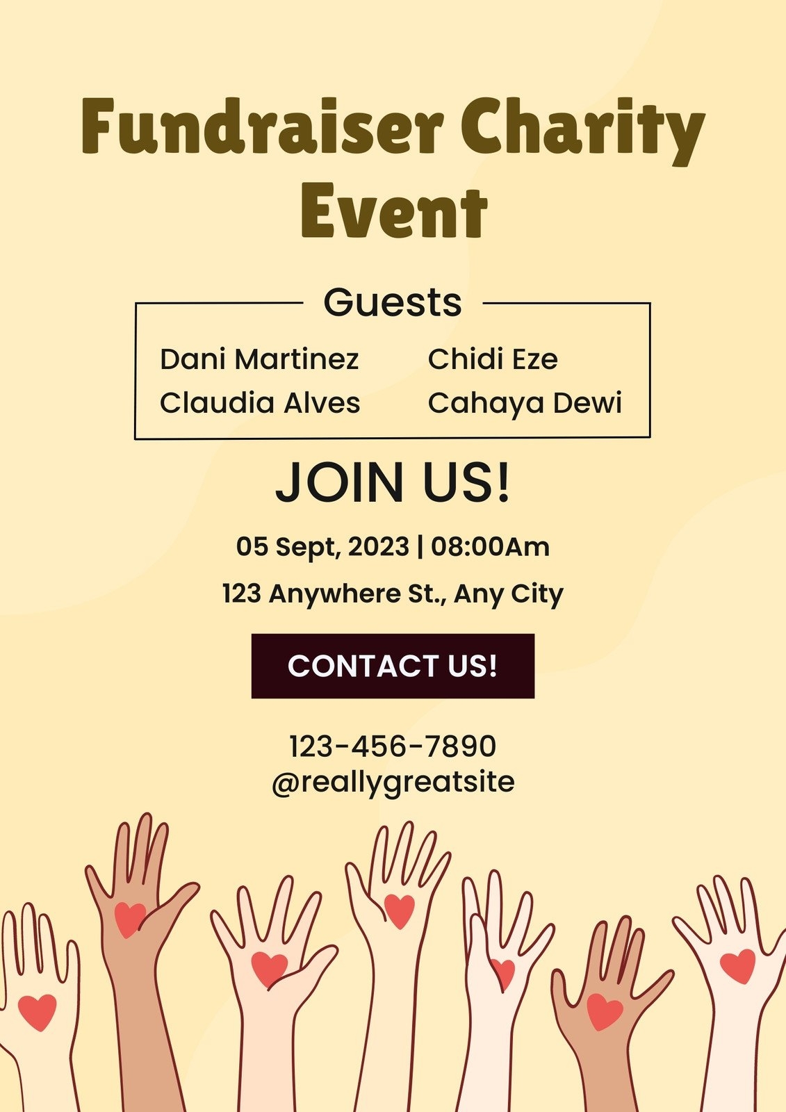 Free Printable Customizable Fundraiser Flyer Templates Canva