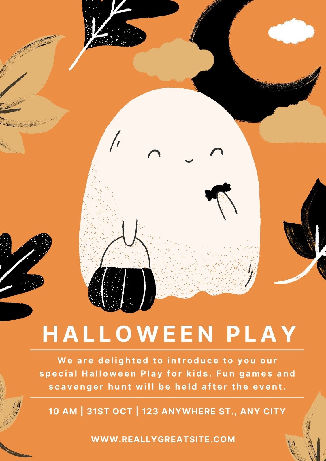 Free Printable Customizable Halloween Flyer Templates Canva