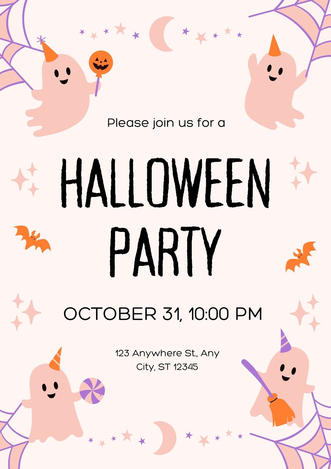 Free Printable Customizable Halloween Flyer Templates Canva