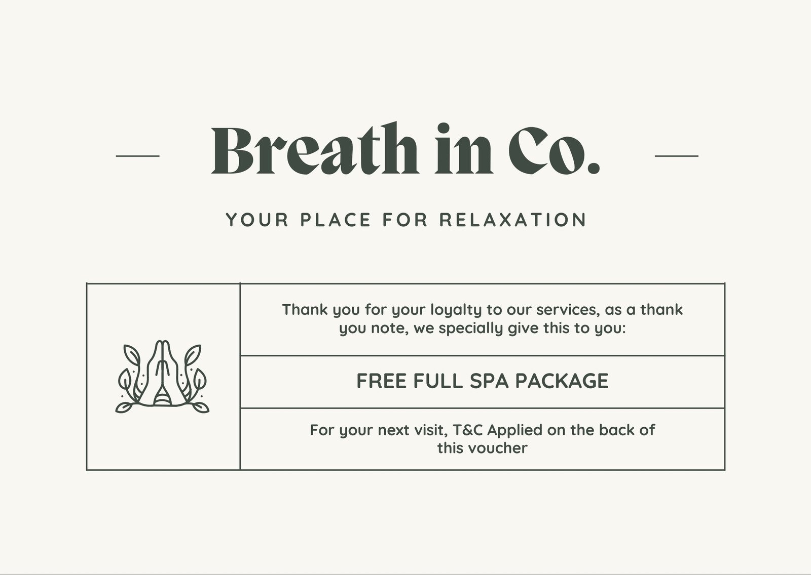 Free Printable Customizable Spa Gift Certificate Templates Canva