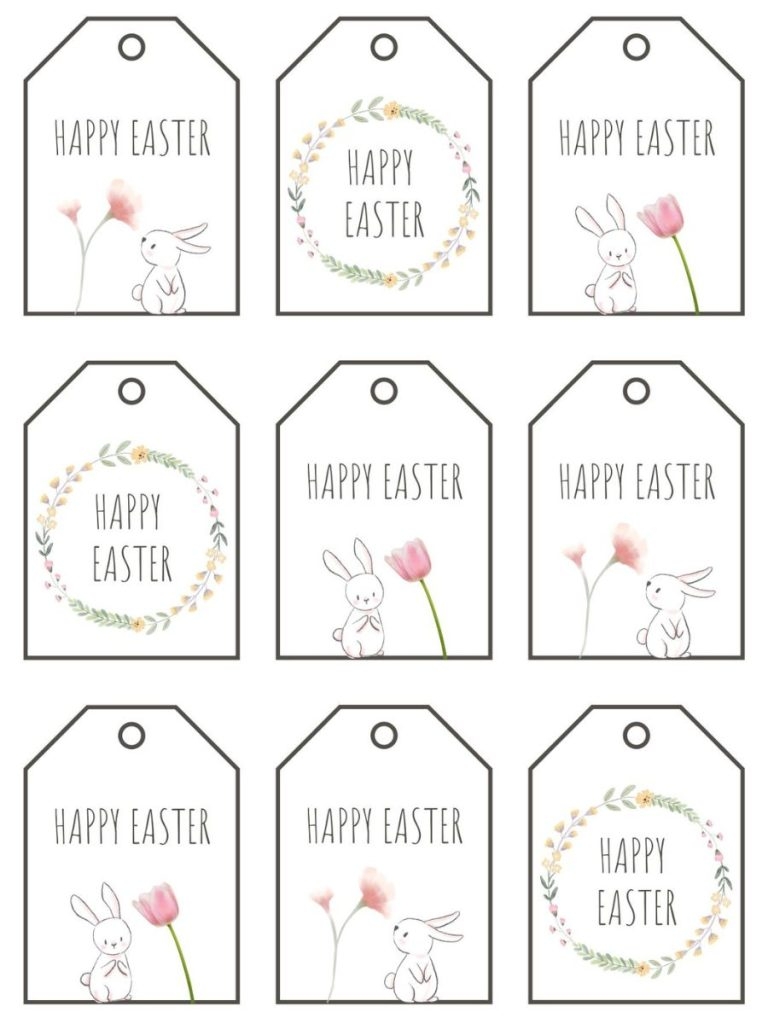 Free Printable Easter Gift Tag Designs For Every Bunny For Hope And Joy