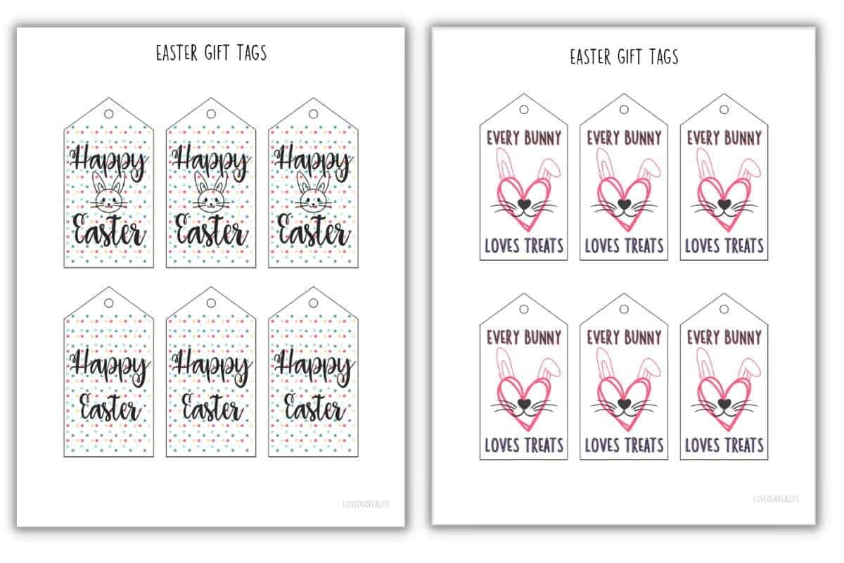 FREE Printable Easter Gift Tags For Easter Baskets Or Gifts Love Our Real Life