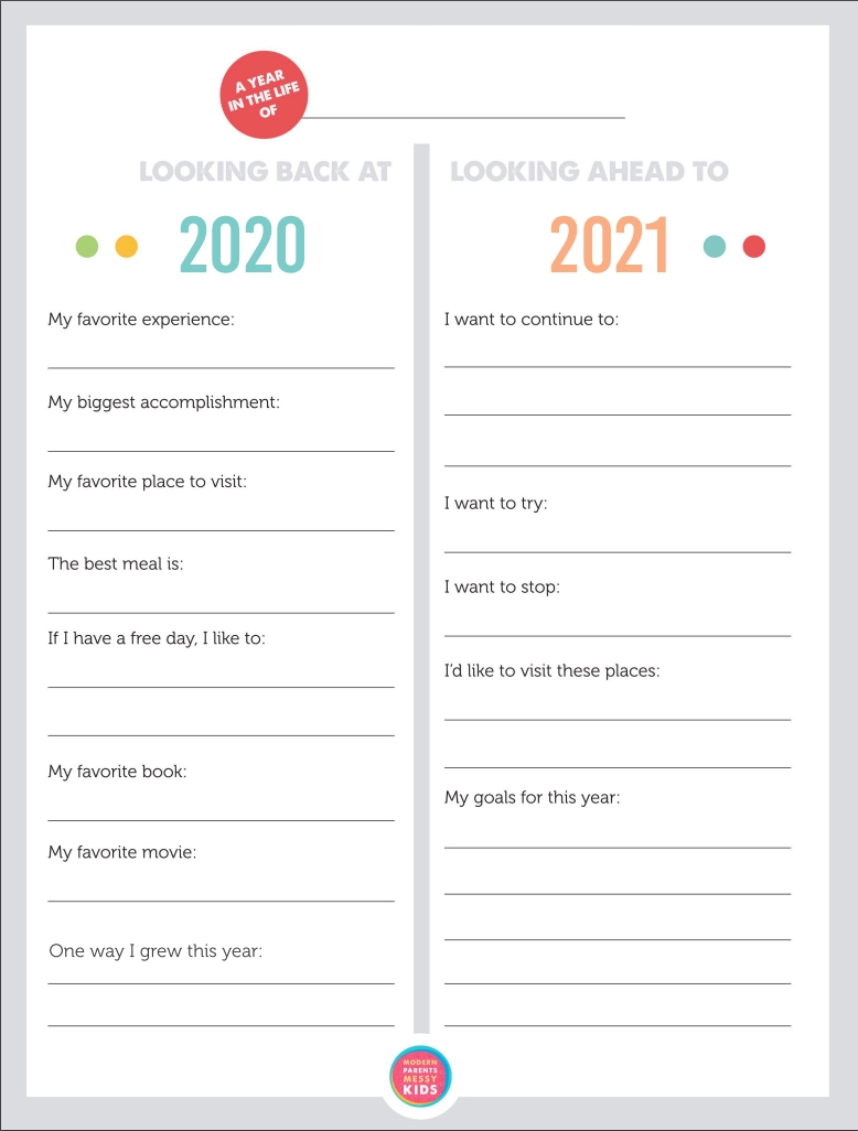 free new year's resolution printables
