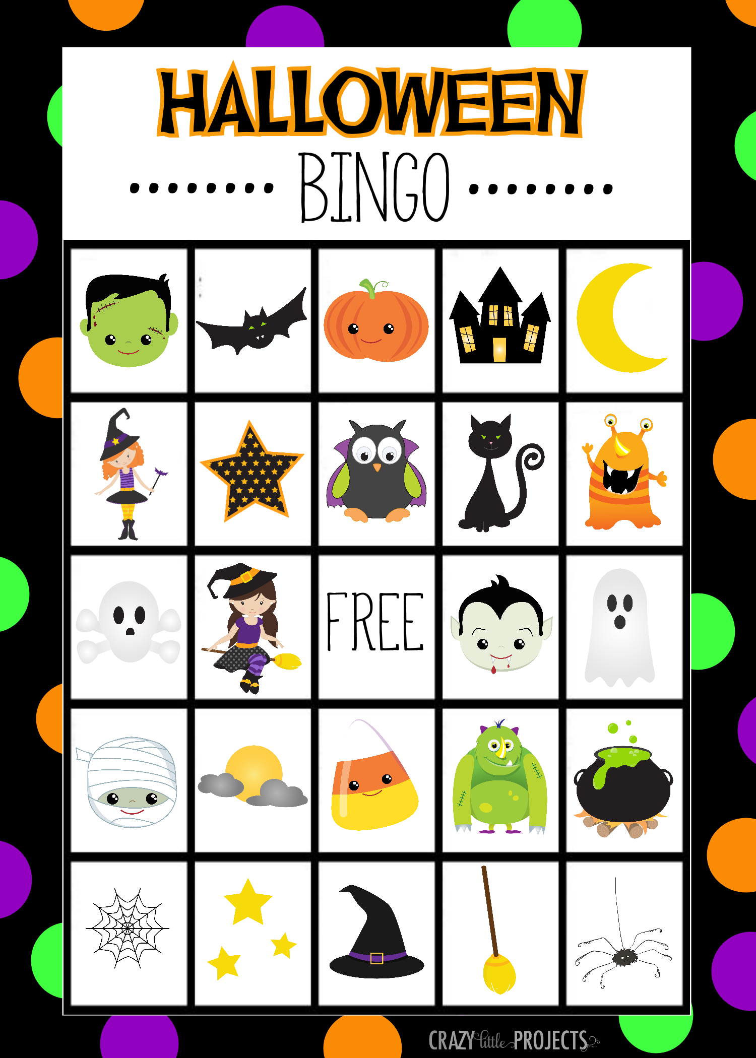 Free Printable Halloween Bingo Game Crazy Little Projects Free Printable Halloween Bingo Game Crazy Little Projects