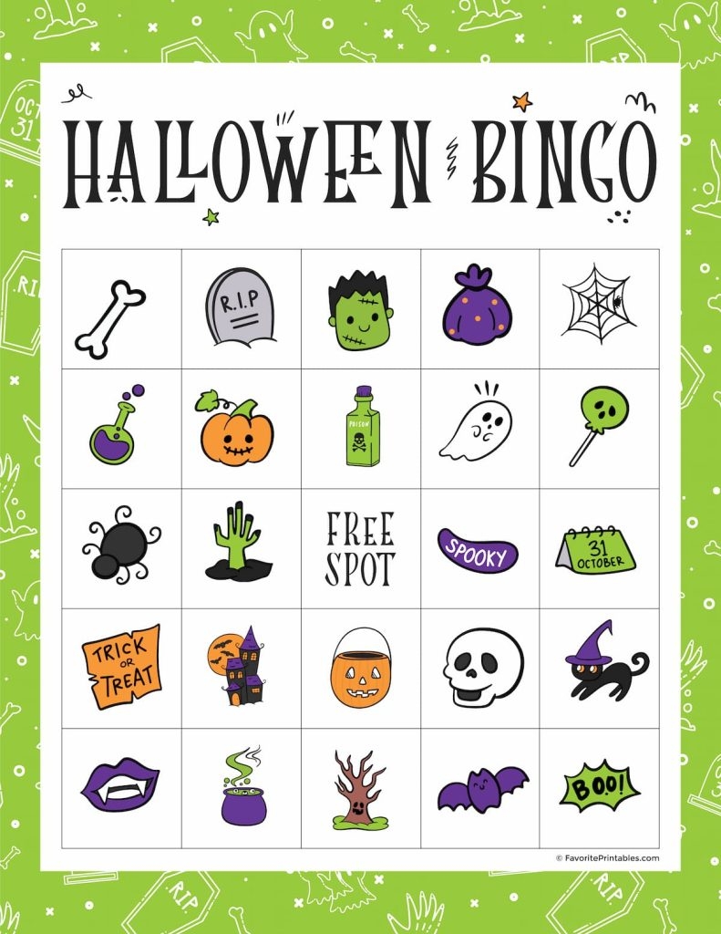 Free Printable Halloween Bingo Game Favorite Printables Free Printable Halloween Bingo Game Favorite Printables