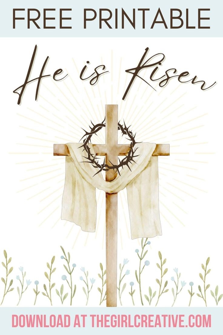 Free Printable He Is Risen Easter Sign Free Printable He Is Risen Easter Sign