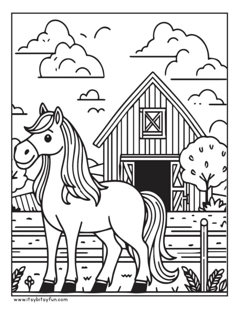 Free Printable Horse Coloring Pages For Kids Itsy Bitsy Fun