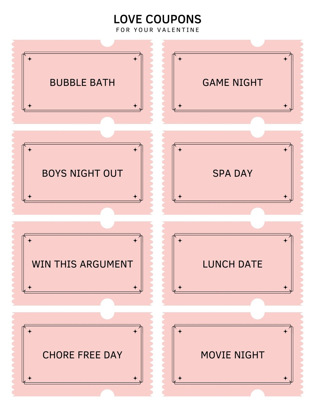 Free Printable Love Coupon Templates Canva