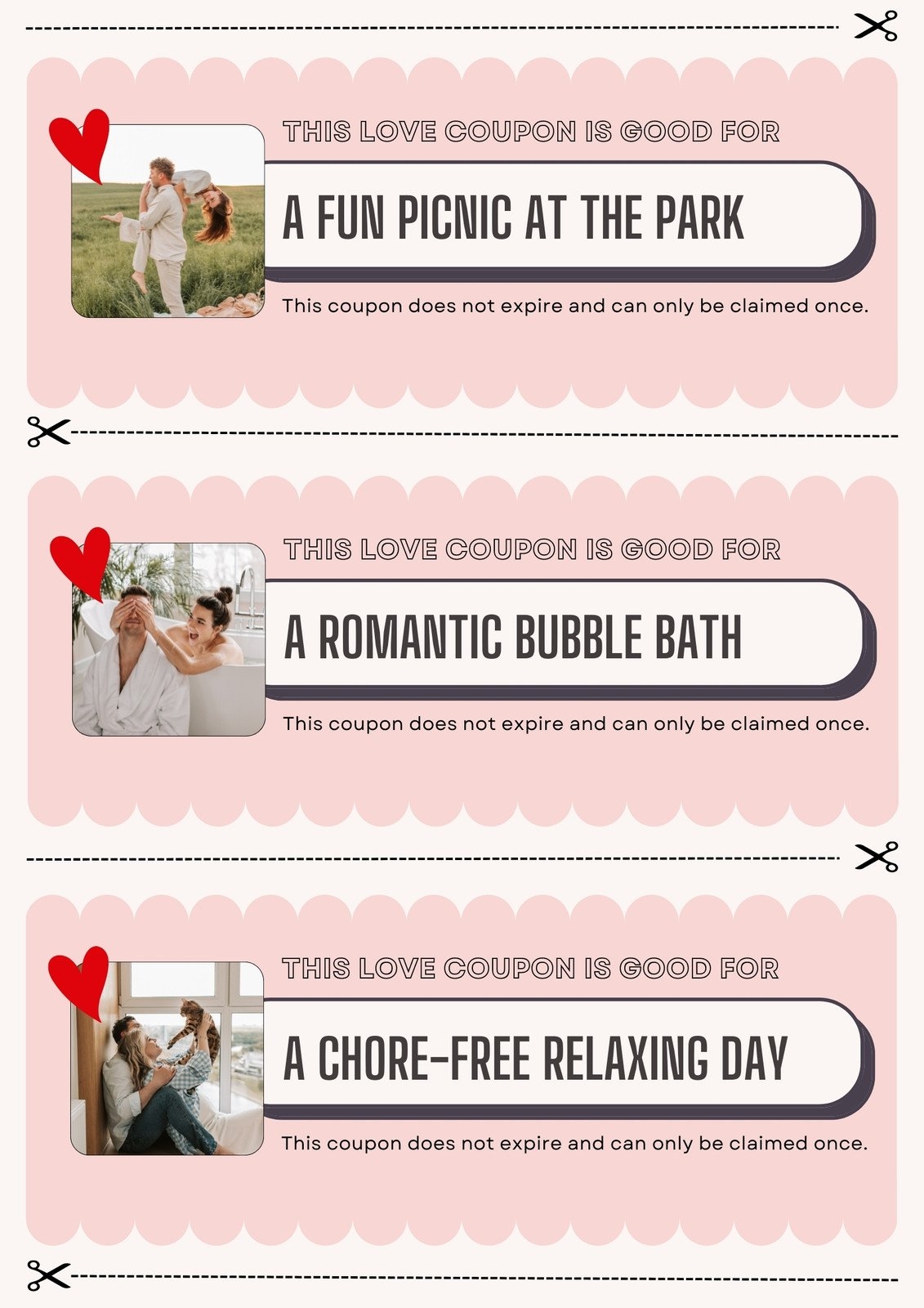Free Printable Love Coupon Templates Canva