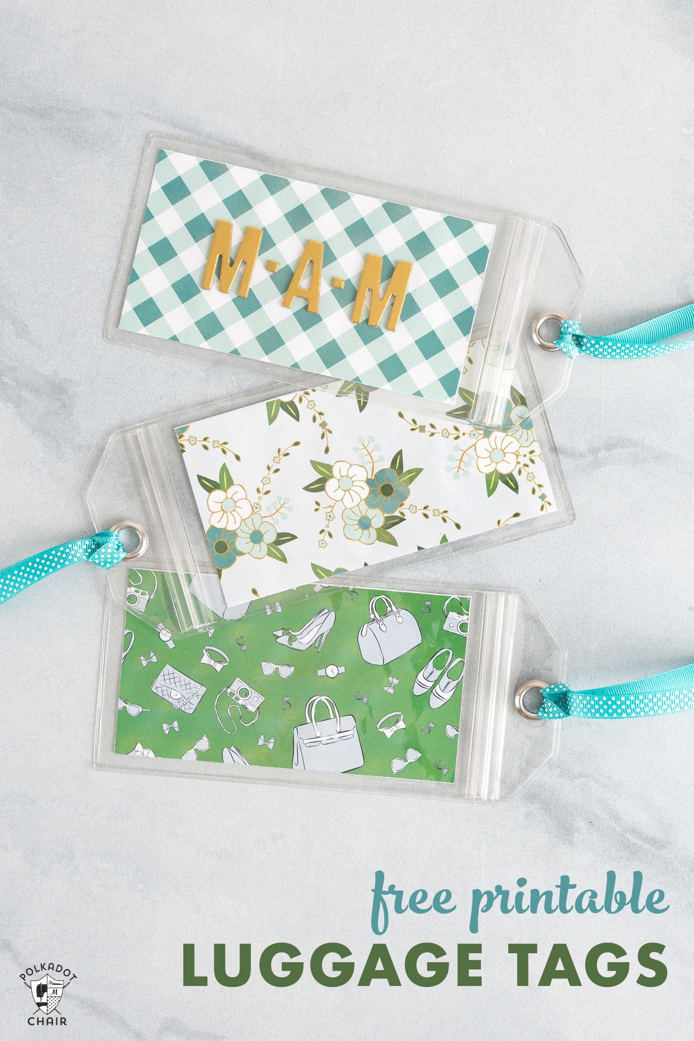 Free Printable Luggage Tags The Polka Dot Chair
