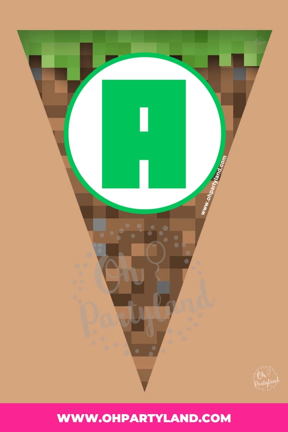 Free Printable Minecraft Birthday Banner Oh Partyland Free Printable Minecraft Birthday Banner Oh Partyland