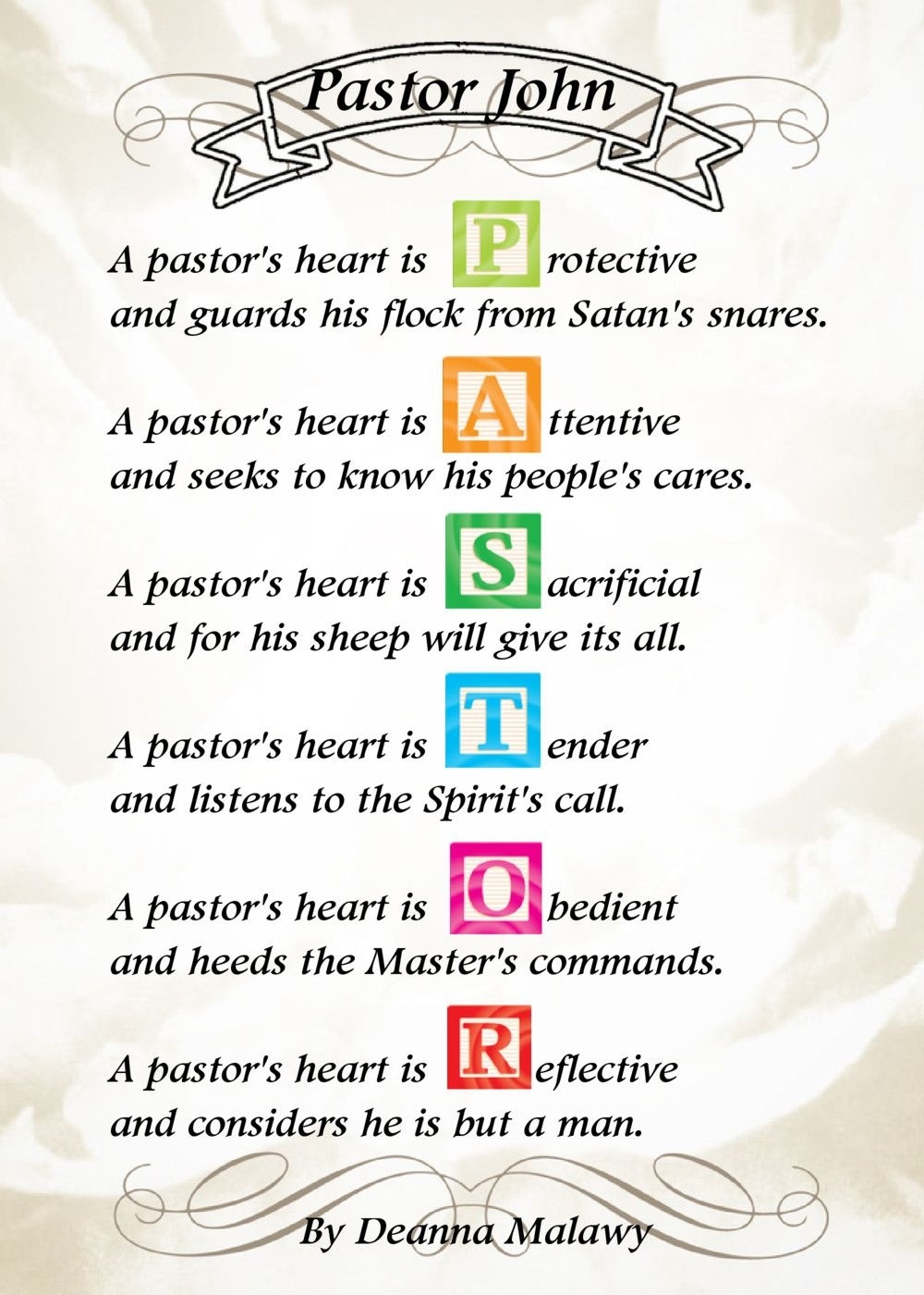 Free Printable Pastor Appreciation Poems Printable Party Favors